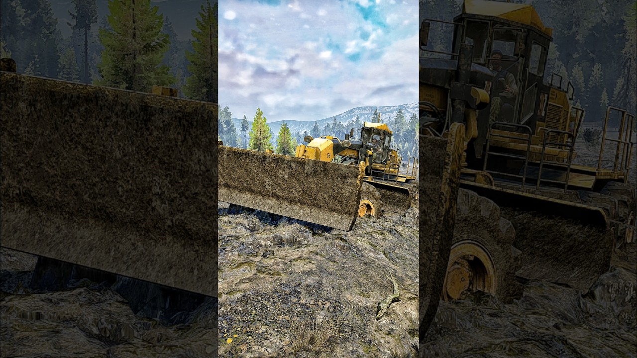 CAT 120M Motor Grader In SnowRunner #snowrunner #shorts #truck