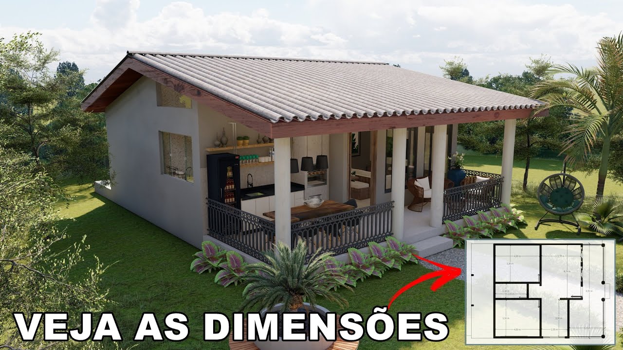 Casa pequena de baixo custo, muito aconchegante.
