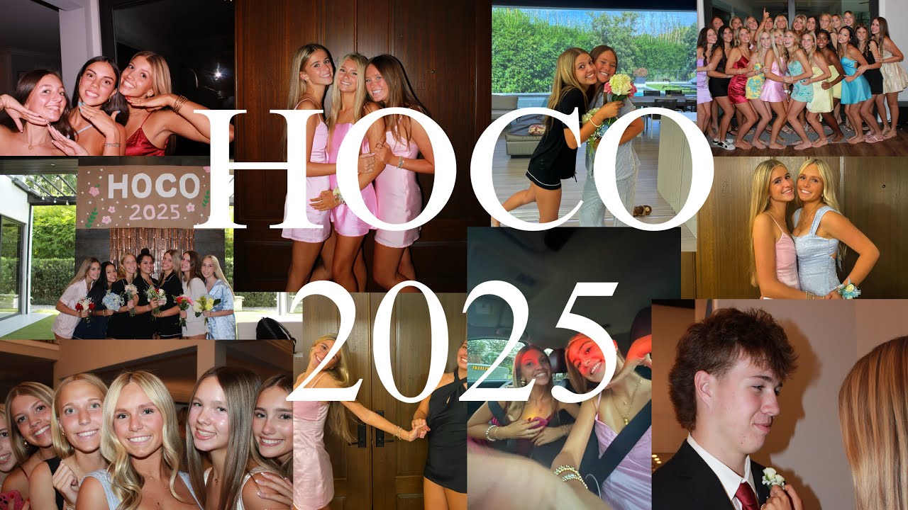 HOCO 2025!! 🎉🩷🤩BRUNCH & BOUQUETS, RAINY PICTURES, and MULTIPLE DINNERS!!!!