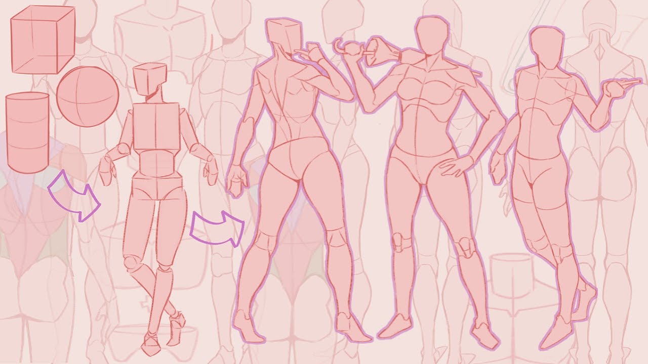 Como desenhar corpo com anatomia | Tutorial de anatomia