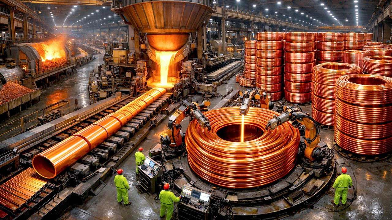 Inside the MASSIVE Copper Factory &ndash; How 99,99% Pure Copper Pipes Are Made (Full Process)