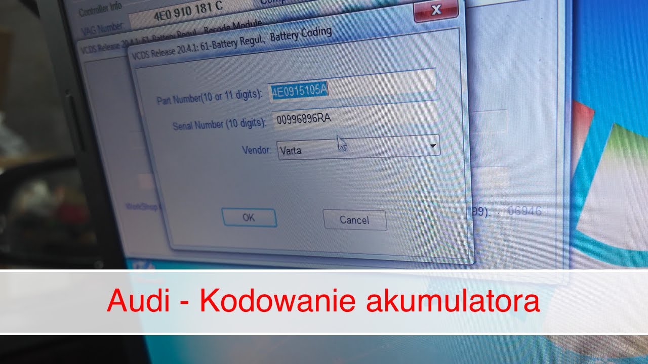 Kodowanie Akumulatora Audi A8 D3 MMI 2G High