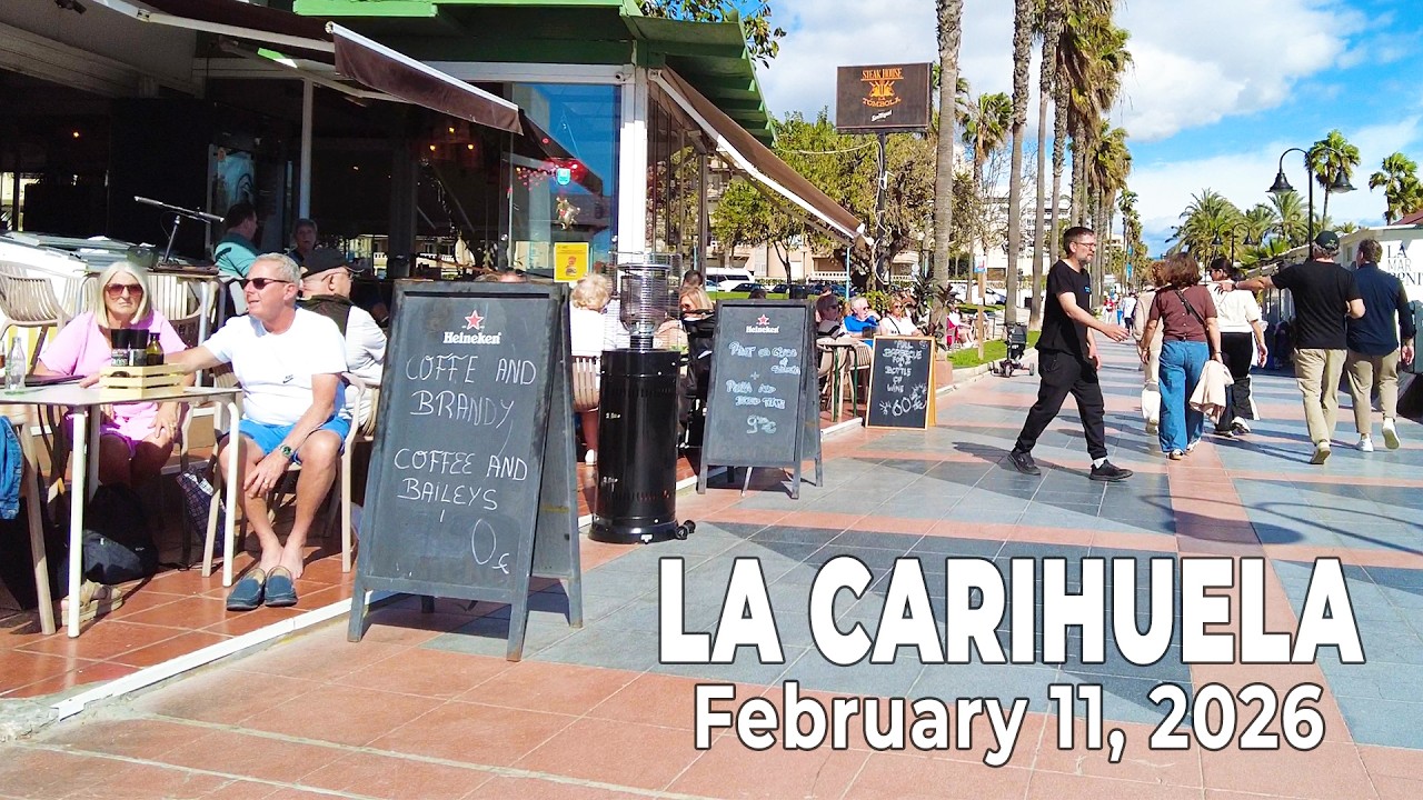 La Carihuela Torremolinos February 11, 2026 Walking Tour Malaga Costa del Sol Spain [4K]
