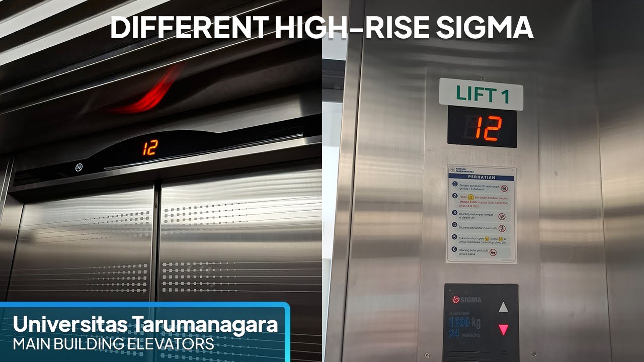2 Different Sigma Elevators - Universitas Tarumanagara, Jakarta (UNTAR Main Building)