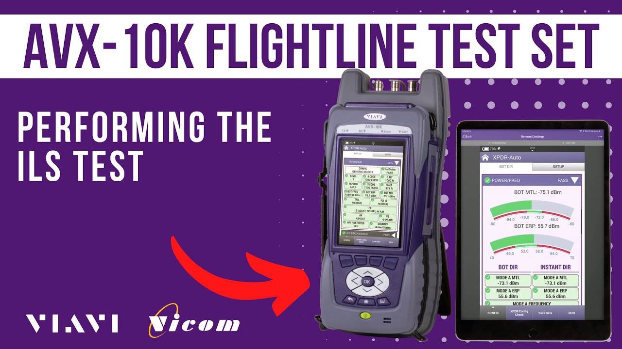 AVX-10K Performing the ILS Test