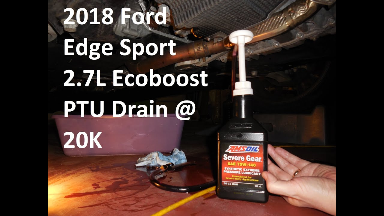Замена, слив и заливка блока передачи мощности (PTU) Ford Edge Sport 2.7L 2018 года с помощью Ams...