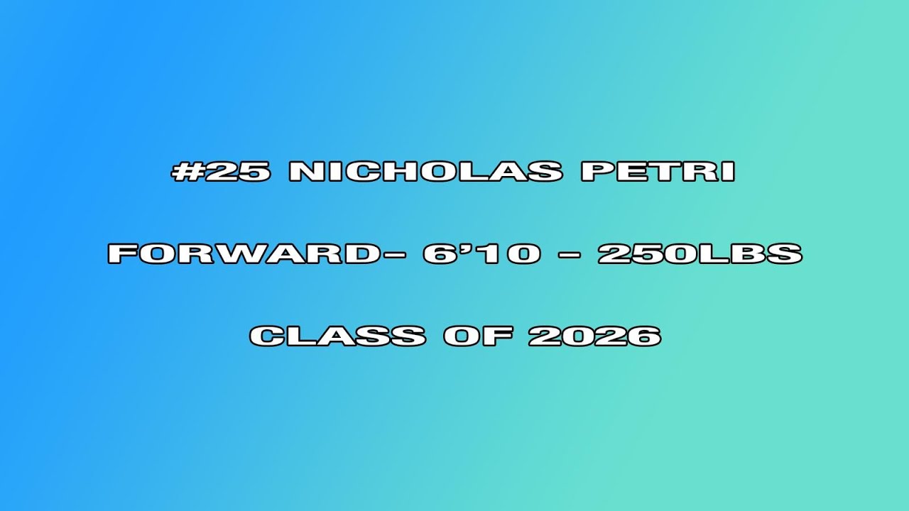 Combine Academy: Nico Petri - 6'10