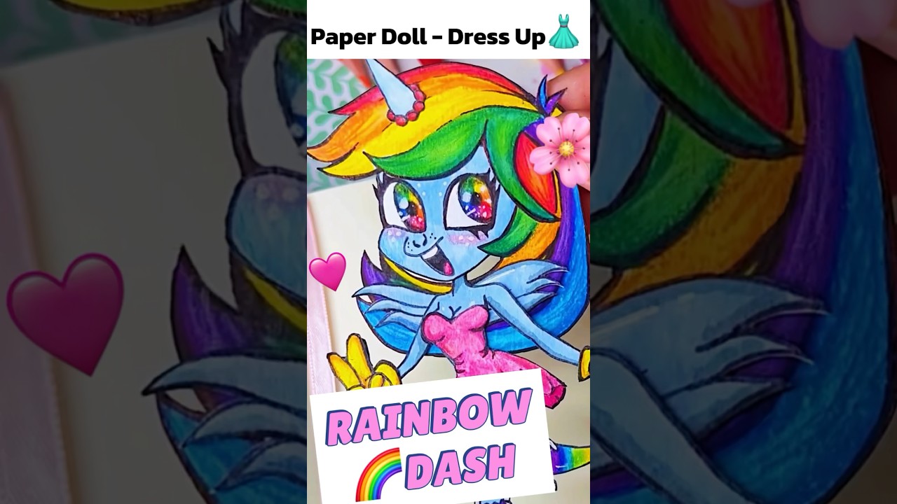 making RAINBOW🌈DASH!! *pApEr dOlL* - Fan Art💕ARTY PIE🥧 #artchallenge #anime #handmade #japan #crafts