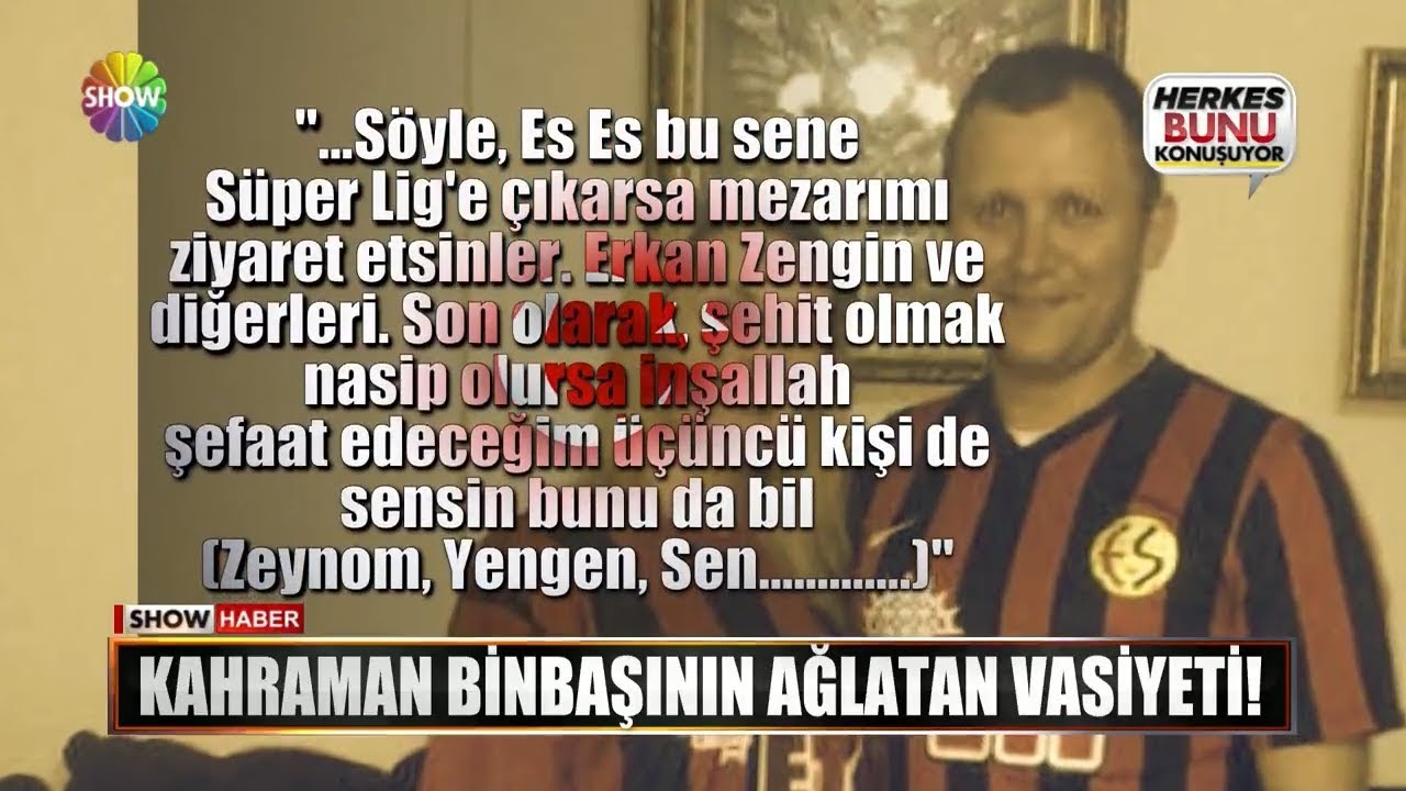 Afrin Şehidi Binbaşı Dunca'nın vasiyetidir...