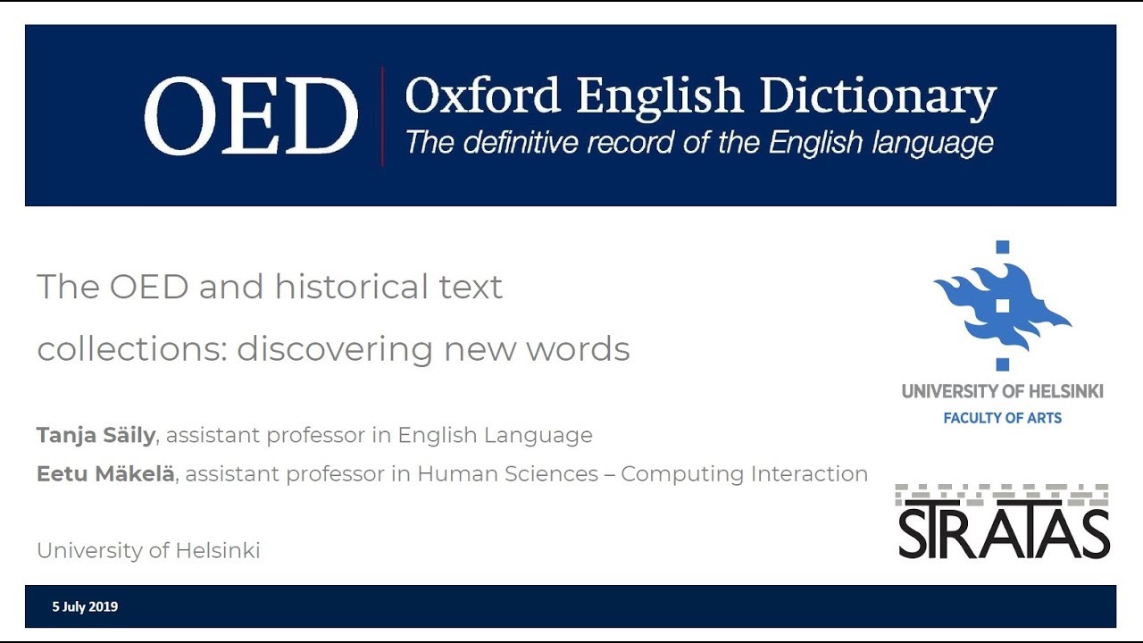 The OED and historical text collections: discovering new words