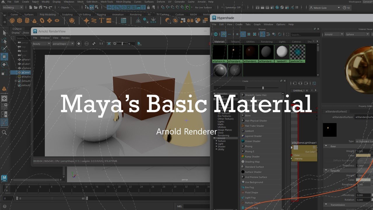 Maya's Basic Material (Arnold)