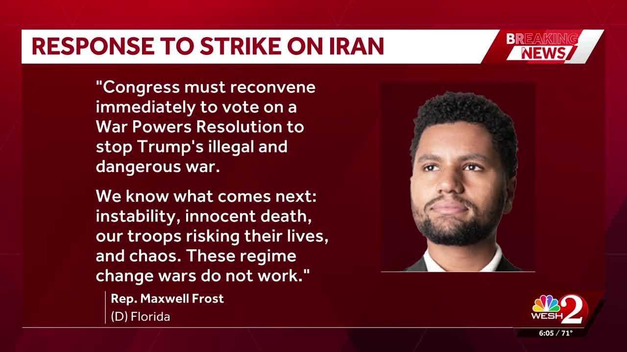 Florida leaders react to US, Israel attack on Iran