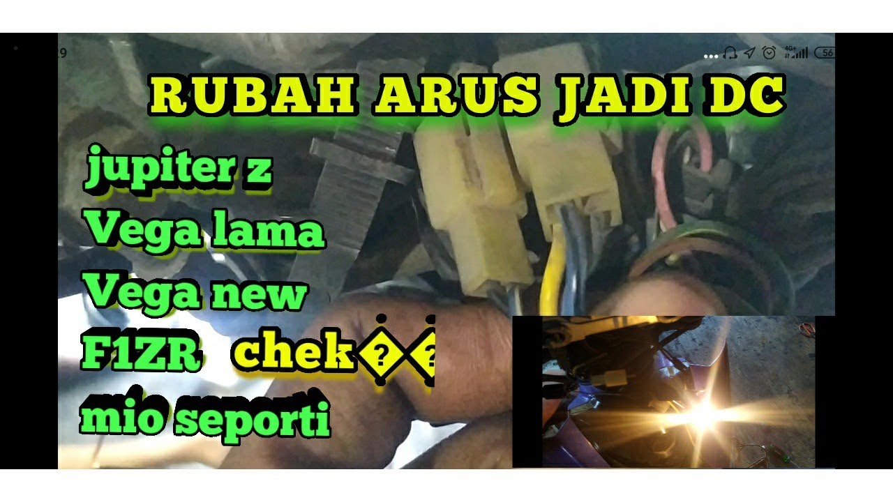 Cara rubah arus AC ke DC | jupiter z |F1ZR |vega new | mio