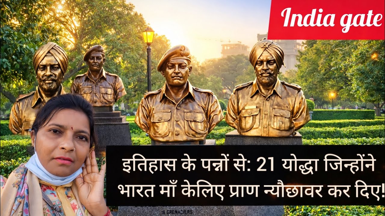 इंडिया गेट, Bravest of the Brave इंडिया गेट के पास बने 21 योद्धाओं के स्टेच्यू part 2 🇮🇳