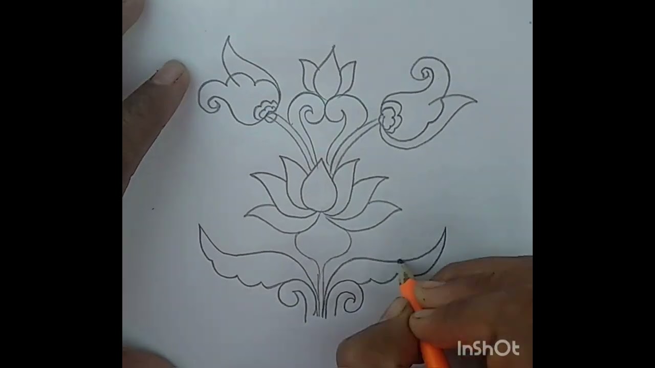 Easy Lotus flower design#trending #viralvideo please#like #share #subscribe