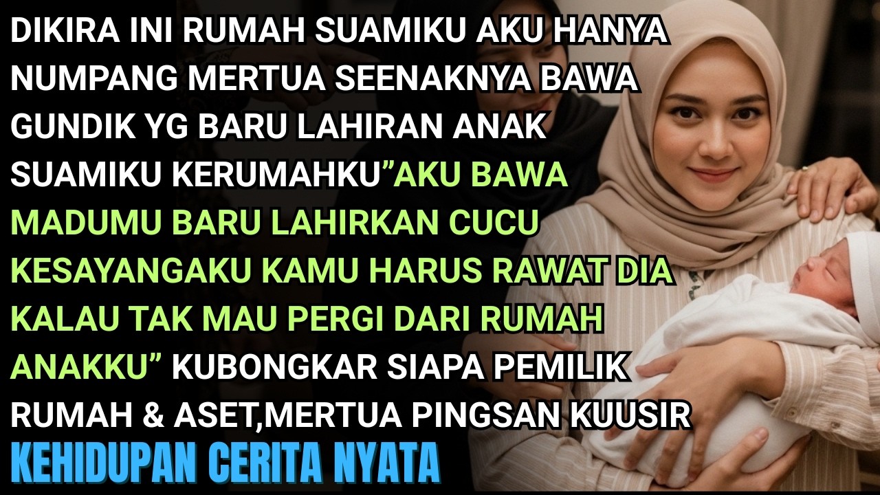 DIKIRA SUAMI KAYA&AKU NUMPANG  BERANINYA MERTUA BAWA GUNDIK BARU LAHIRAN ANAK SUAMI KERUMAHKU-KUUSIR