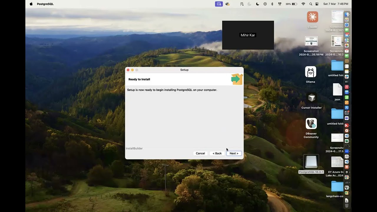 PostgreSQL Install on MacOS