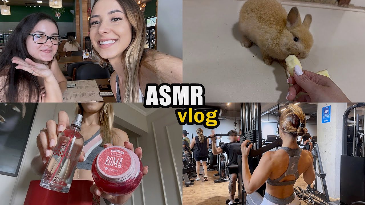 ASMR VLOG - VISITA DA AMIGA, VIREI BABÁ DE COELHO, TREINO, ARRUMANDO MALA E COMPRINHAS PRA VIAGEM ✨