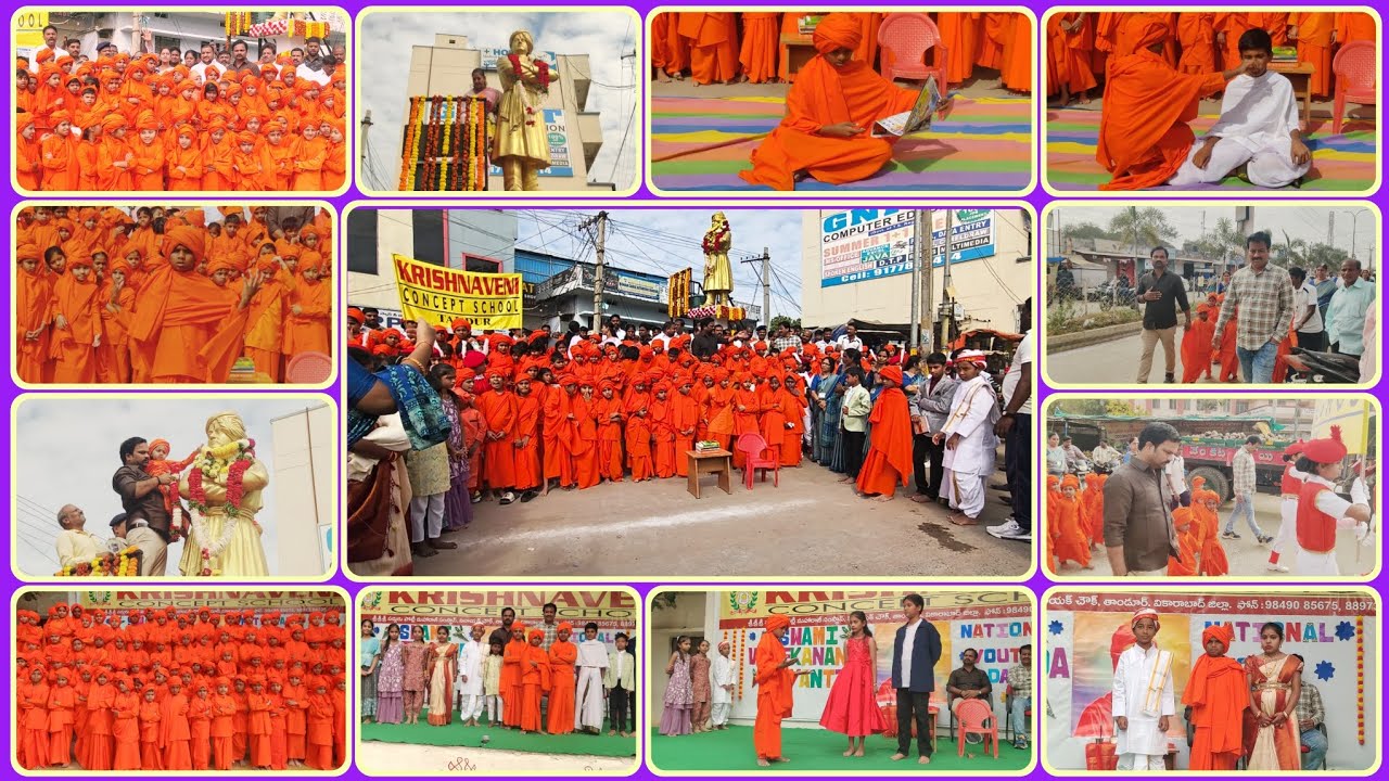  KVCS లో వివేకానంద జయంతి సందర్భంగా 163 మంది విద్యార్థులు వివేకానంద వేషధారణలో పాల్గొనడం ఆకర్షణగా ఉంది