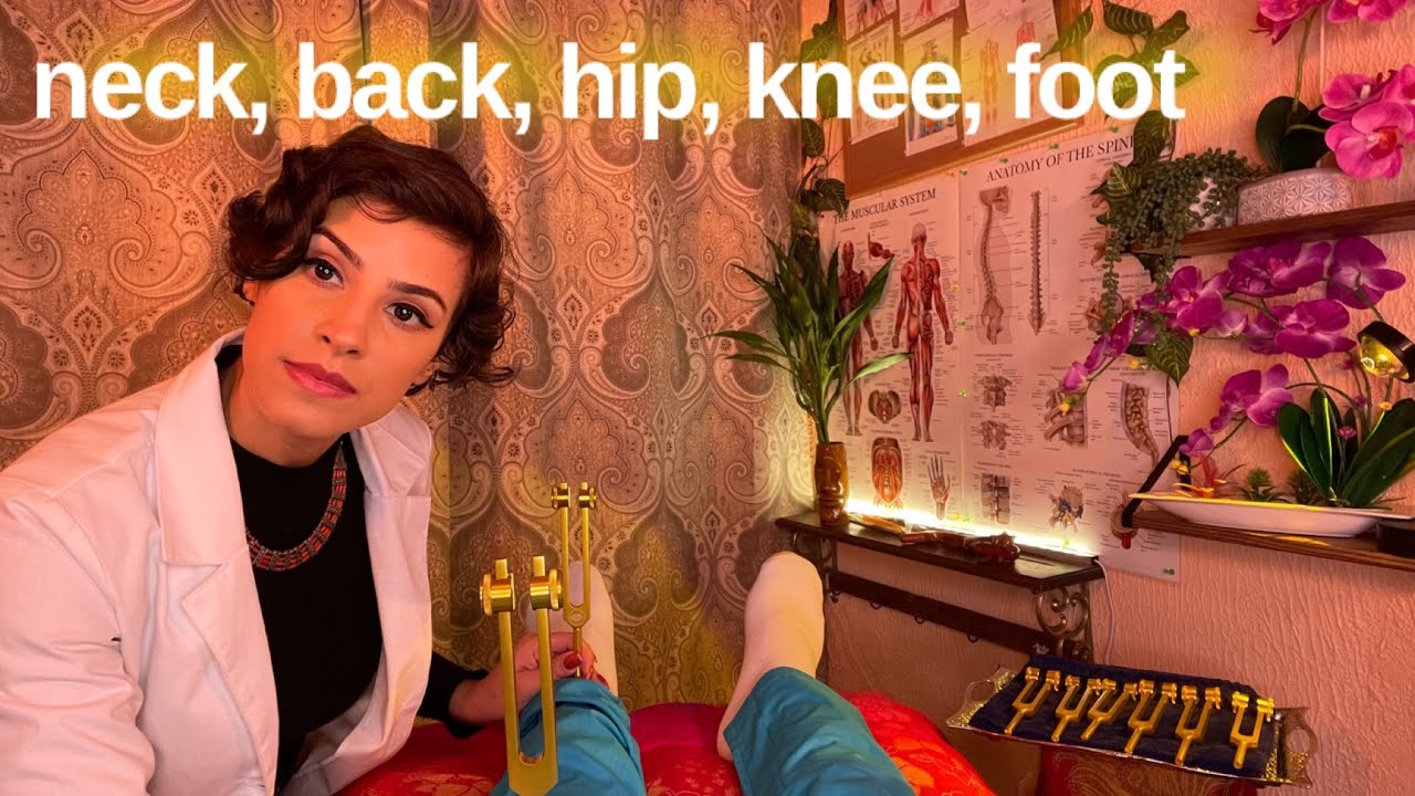 ASMR Chiropractic FULL BODY Cracking |Tuning Fork Therapy | *Real* Joint Cracking & Massage 🐻🤗