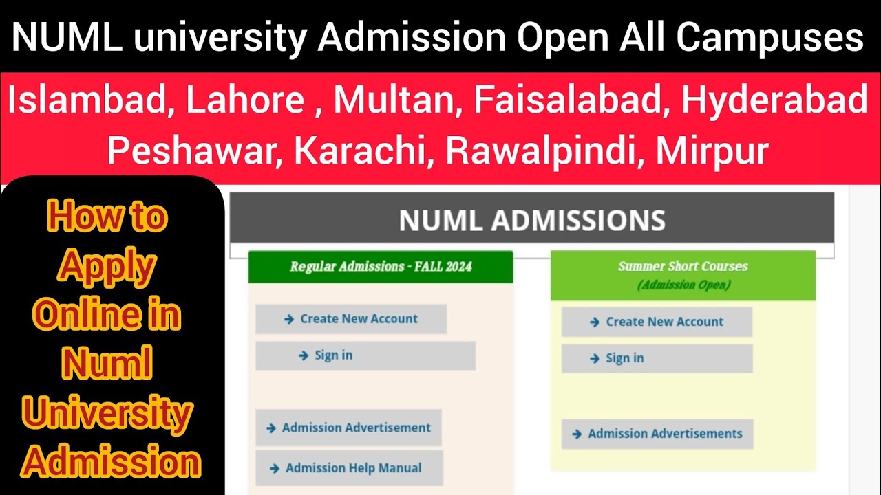 How To Apply in NUML Islamabad Admission 2025 ||How To Apply National University Of Modern Languages