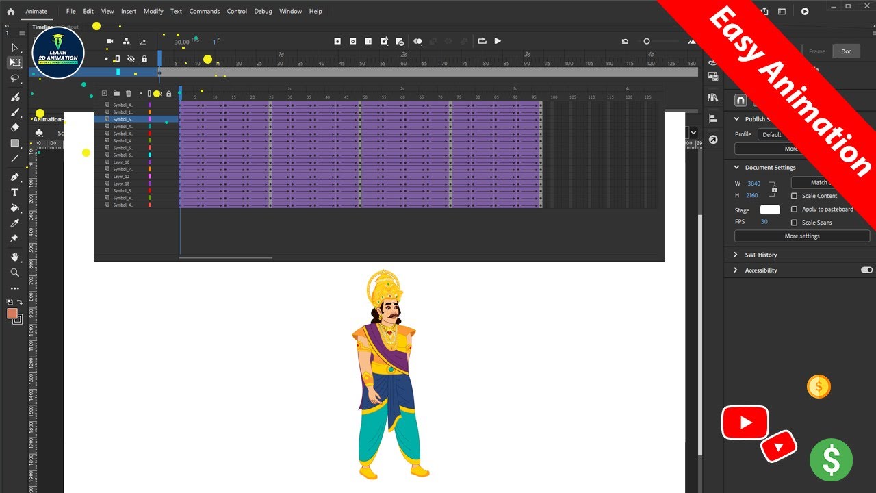 कार्टून स्टोरी बनाने का सबसे आसान तरीका | Learn 2d Animation | Adobe Animate Hindi Tutorial