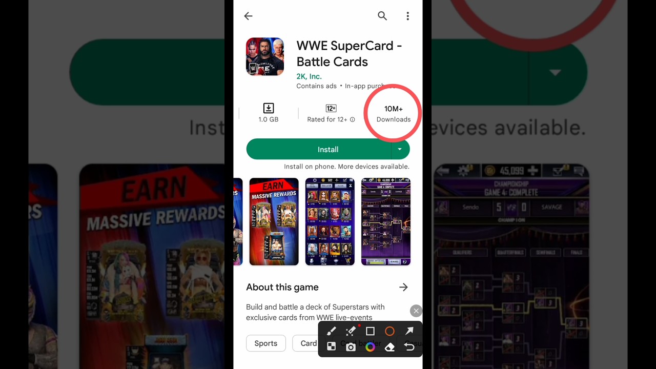 wwe super card battle card!what is best wwe game🤯🤬