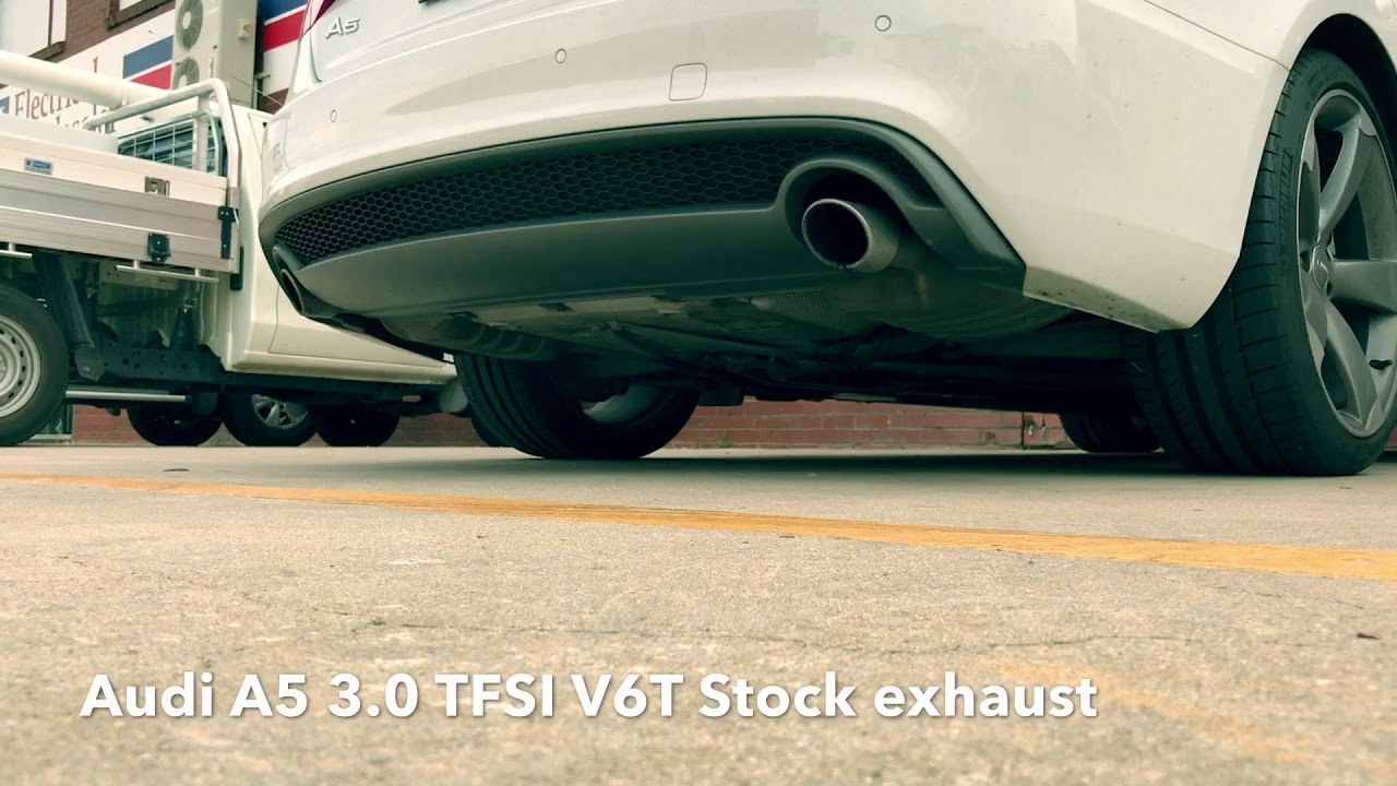 2013 Audi A5 centre muffler delete on a 3.0 TFSI V6T.