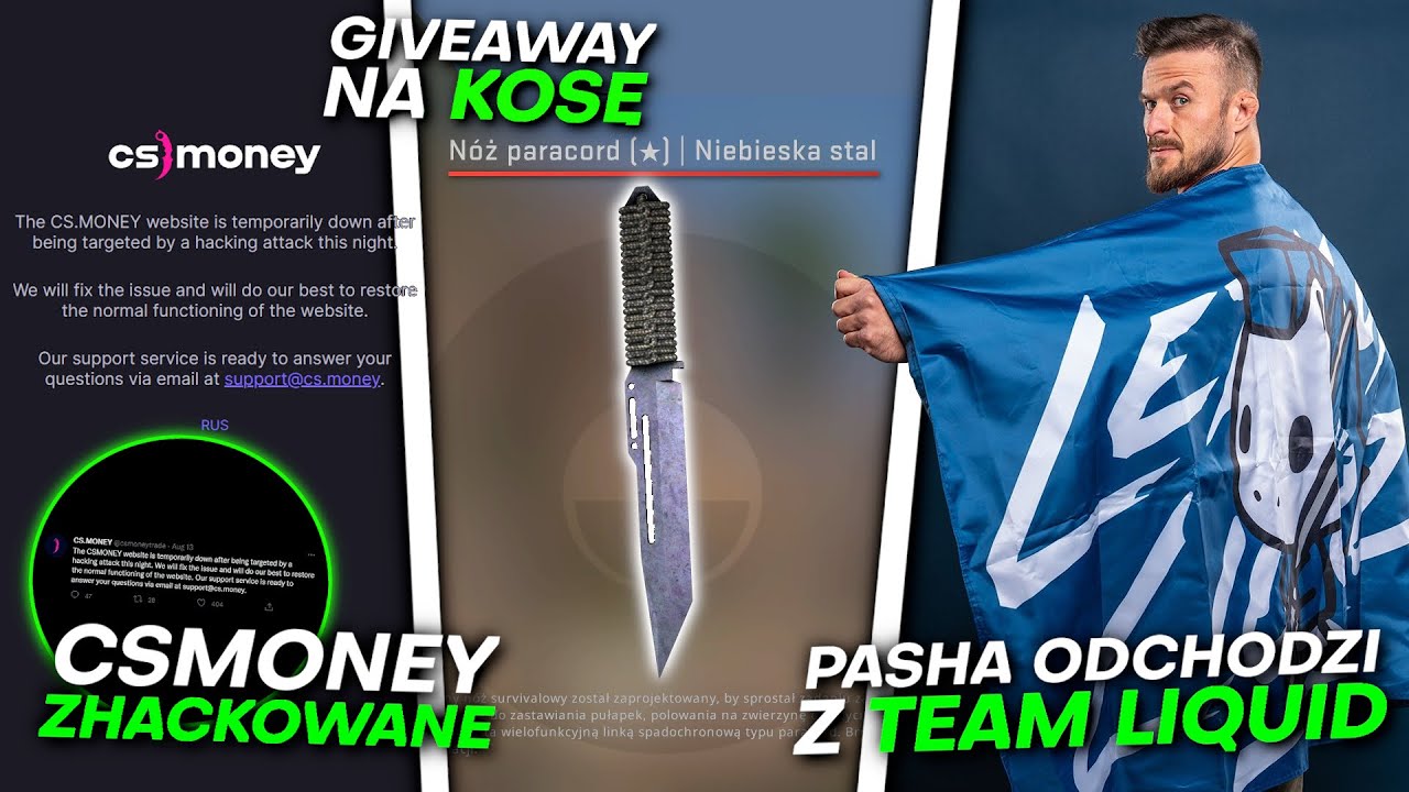 PASHA ODCHODZI Z TEAM LIQUID (CSMONEY OKRADZIONE, GIVEAWAY NA KOSĘ, SPOŁECZNOŚĆ ZŁA NA VALVE)