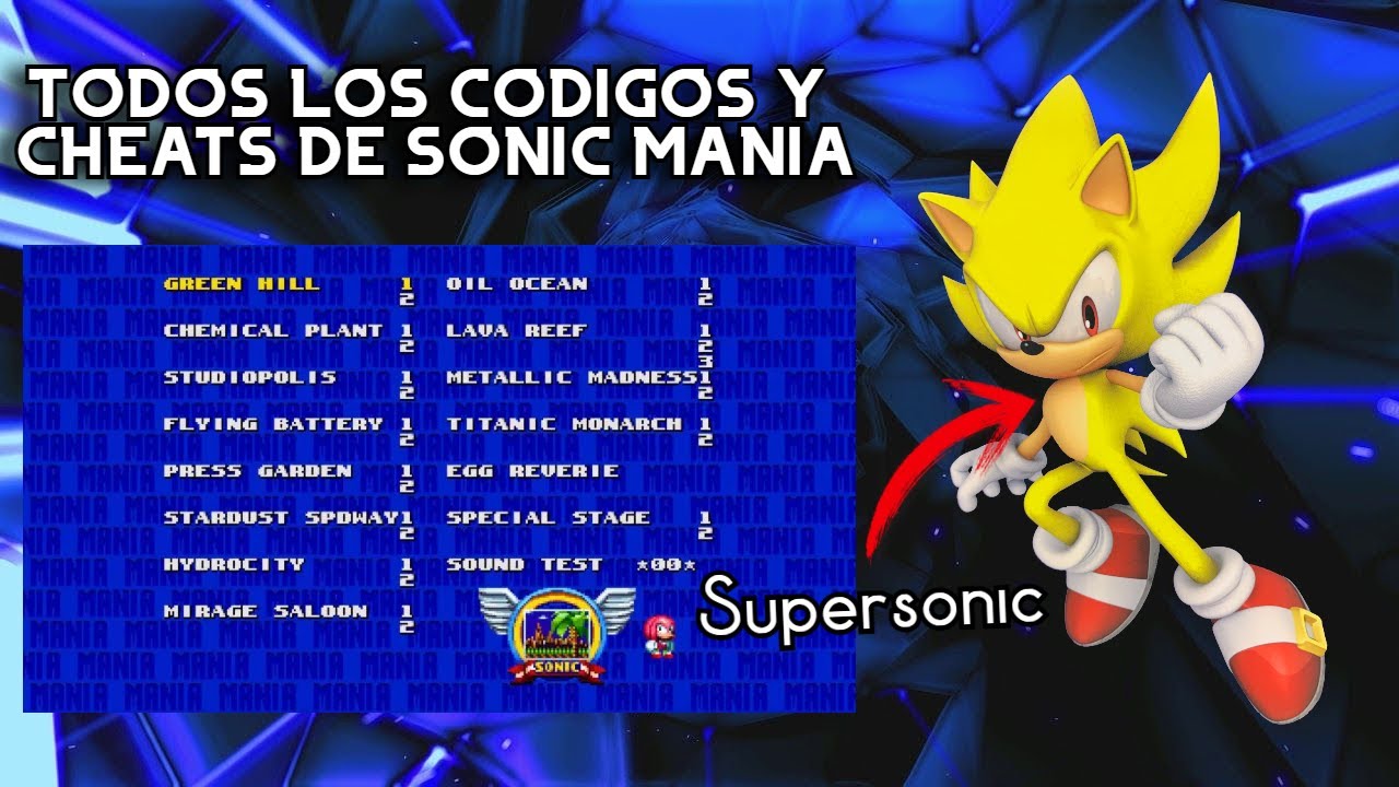¡Como desbloquear el modo debug en sonic mania con todos los codigos¡ en