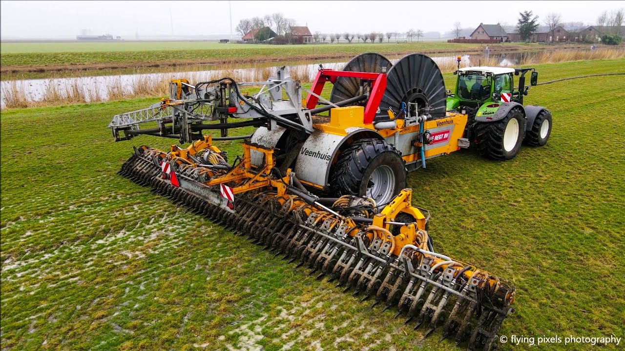 Sleepslang zodebemesten | Drag hose slurry system | Gülleverschlauchen | Veenhuis Rotomax | Fendt