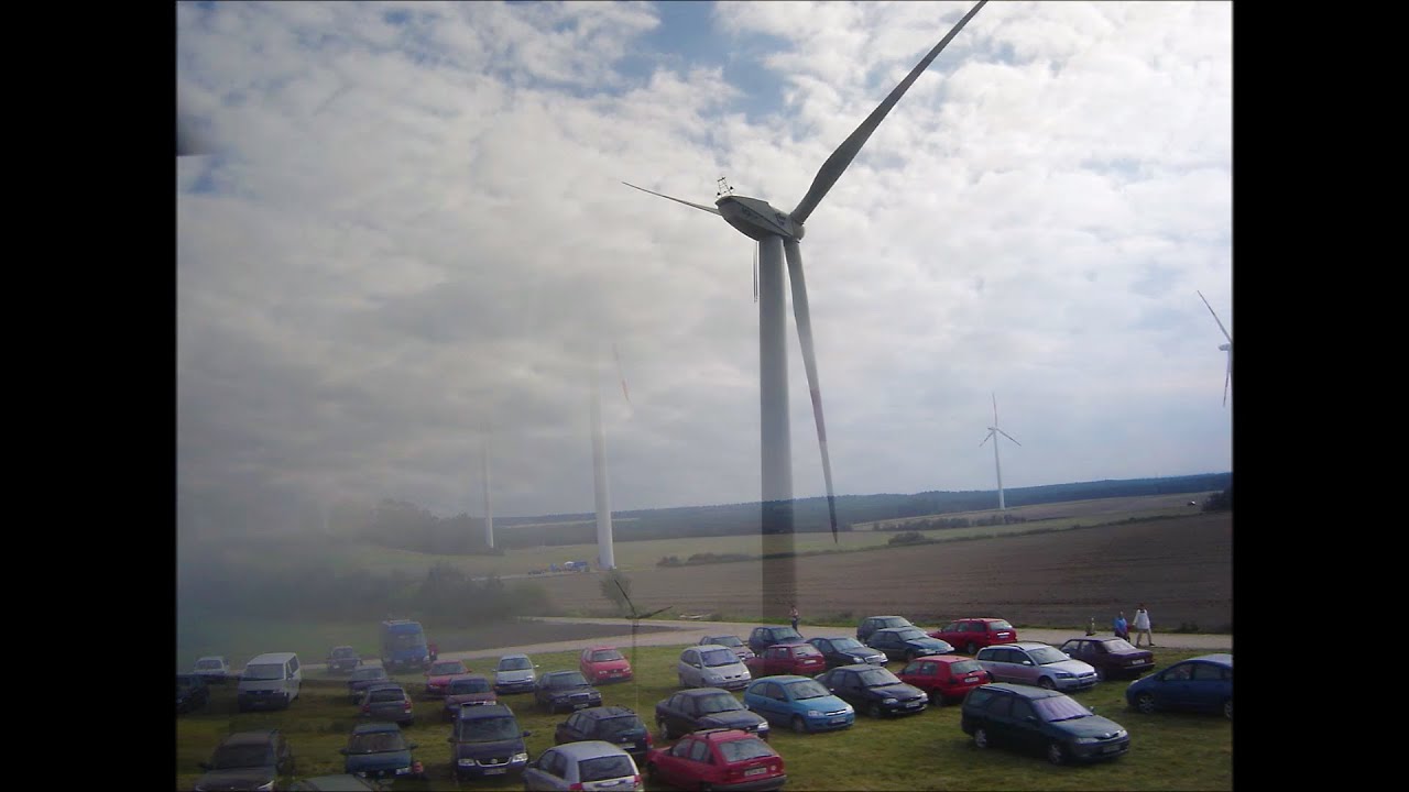 Einweihung Windpark Straach 2007 /Rundflug über 10 x Repower MD77, 1 x Südwind S46 Windkraftanlagen