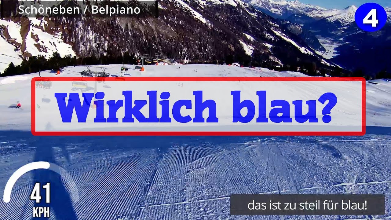 🏔️ Blau oder Rot? 🤯 Gleicher Hang, andere Farbe! | Piste 4 & 5 – Schöneben / Belpiano⛷️
