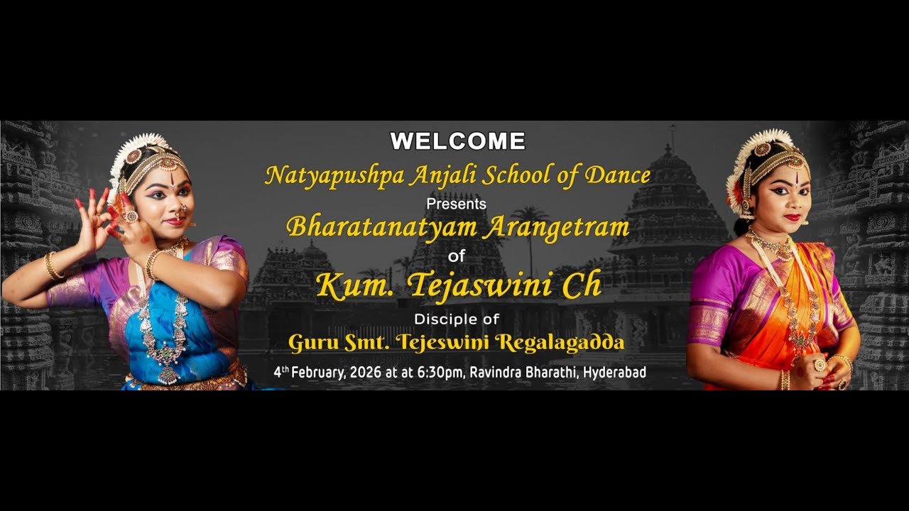 Bharatanatyam Arangetram of Tejaswini Chagam | KalaCandids Live | Hyderabad