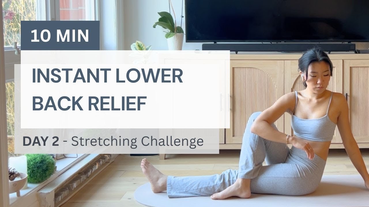 10 Min Instant Lower Back Relief Stretching Routine // Stretching Challenge Day 2/7 // No Equipment