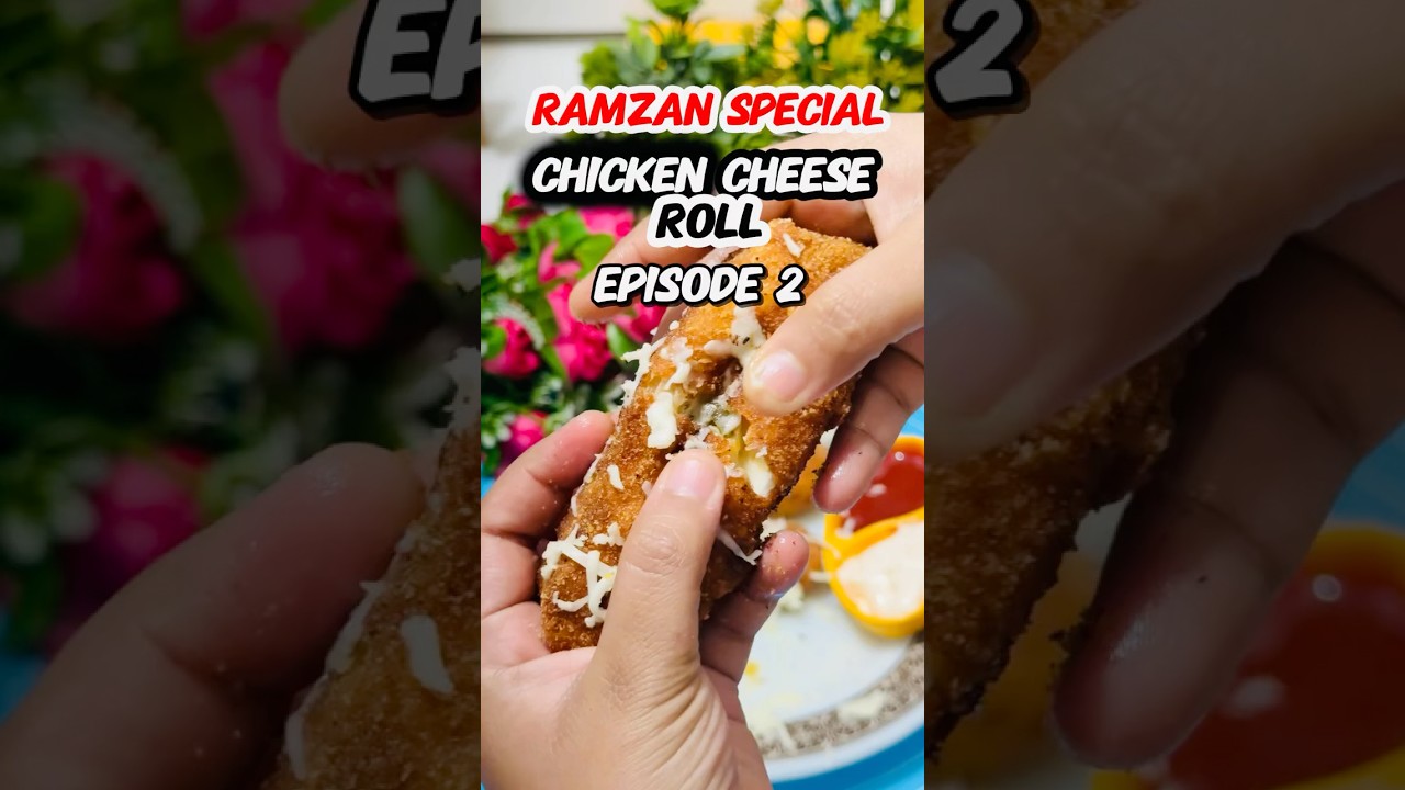 ￼ Ramzan series episode 2 chicken cheese, roll, very easy, crispy and juicy