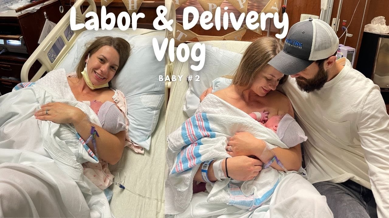 Labor and Delivery Vlog | Baby # 2 | Team Green | Unmedicated Birth | Olivia meeting June!
