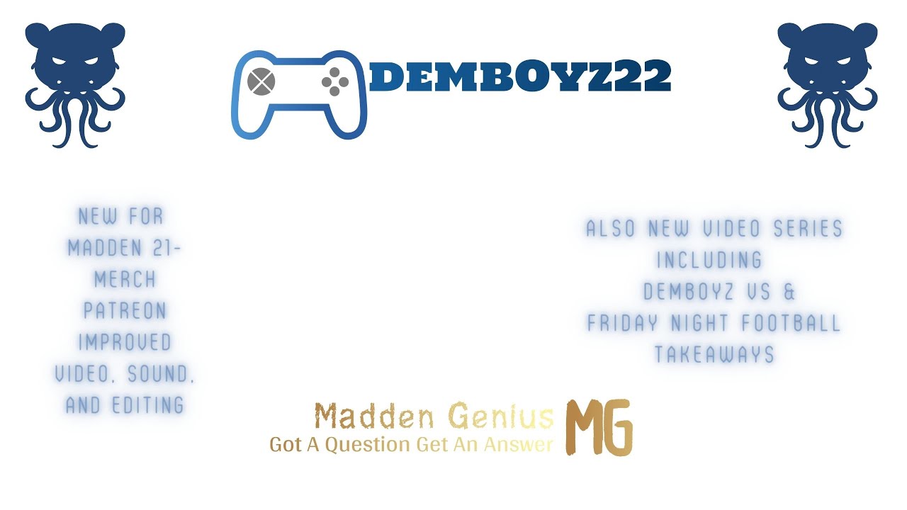 Welcome to the Channel! Lets talk channel goals and game plan for madden 21! NEW CHANNEL INTRO