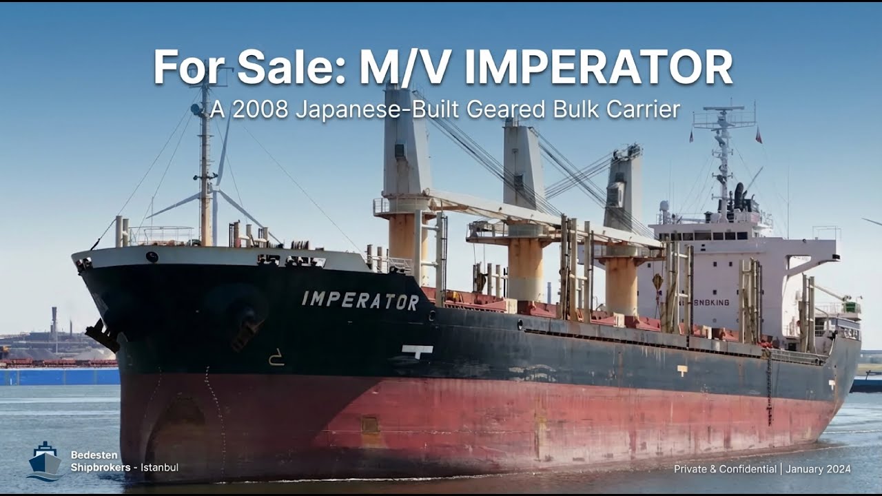 🇯🇵 M/V IMPERATOR (2008) 18,981 DWT Japanese-Built Bulk For Sale (IMO 9367906 | Call Sign: V2B2021)