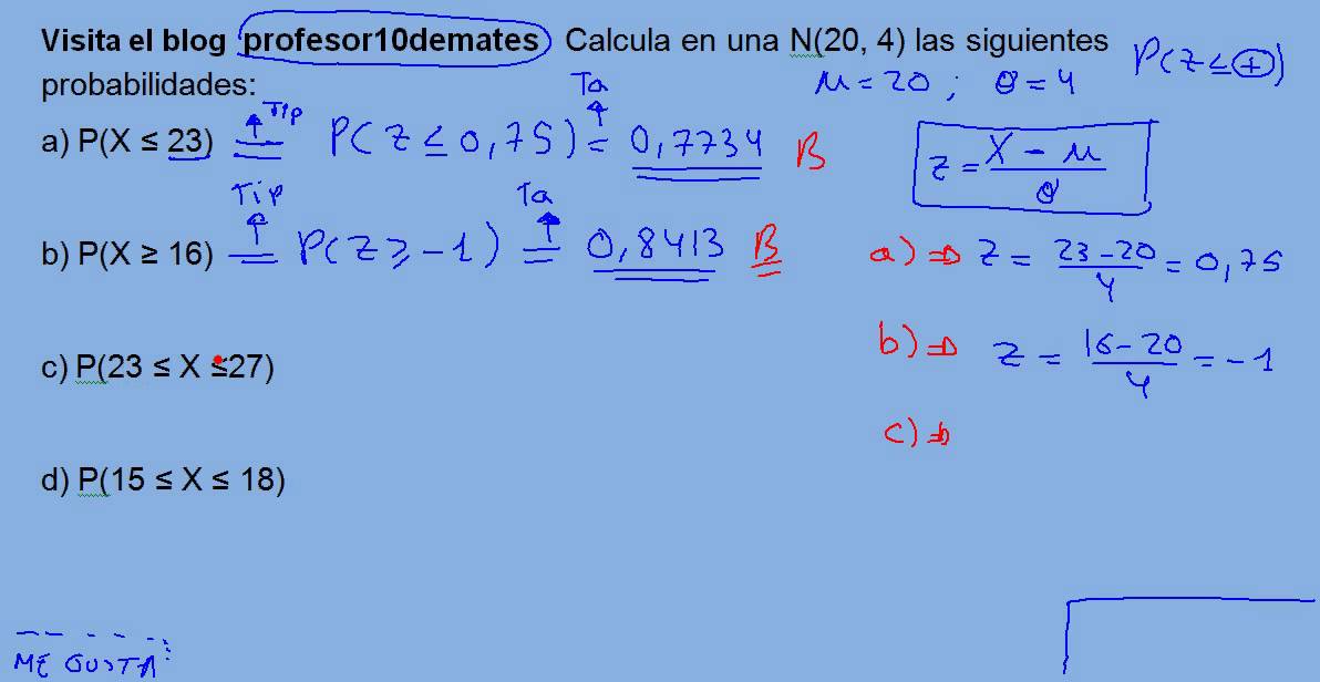 Distribución Normal 12 Tipificación ejercicio resuelto 01a