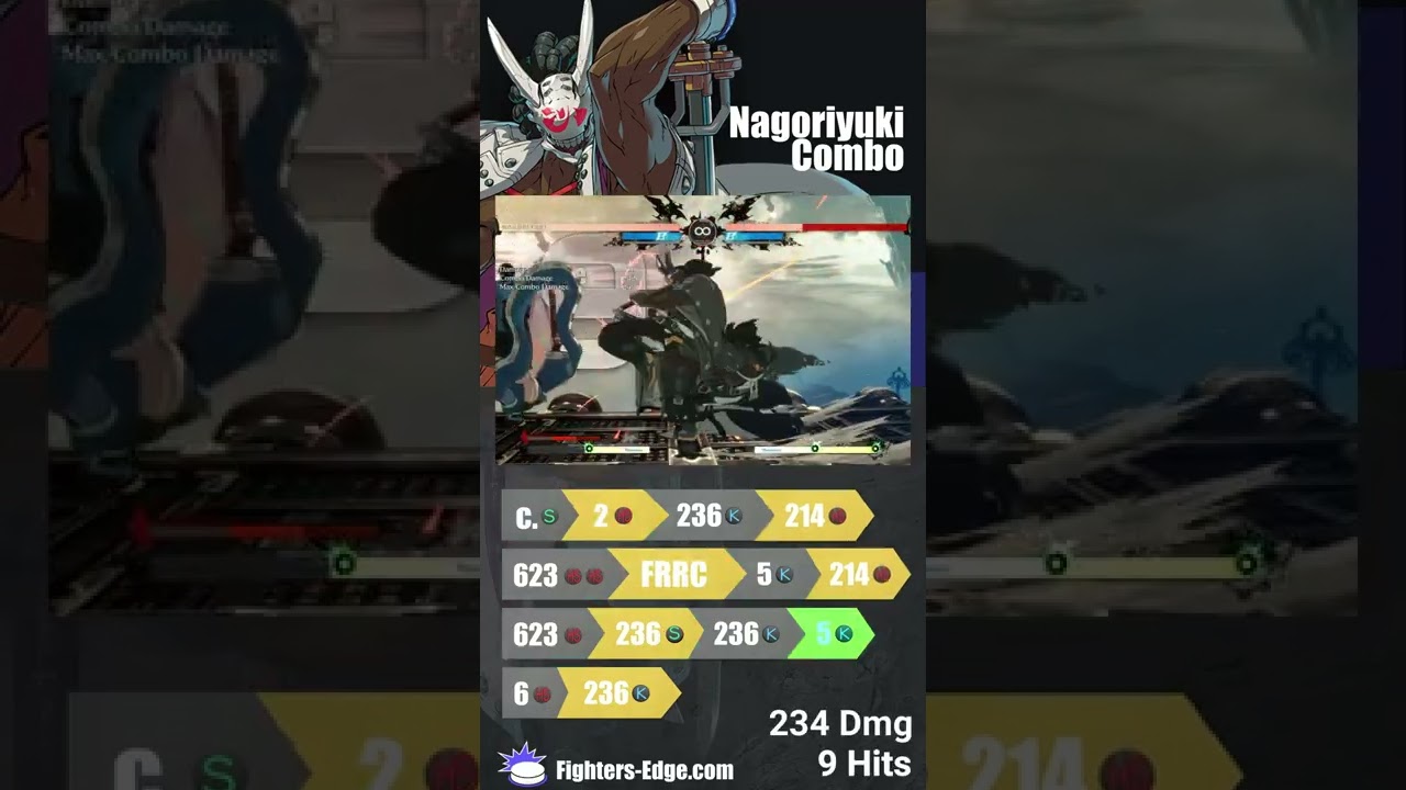 Nagoriyuki  wall-to-wall  combo #ggst_na #nagoriyuki #ggst #guiltygear #strive #fgc #combos #shorts