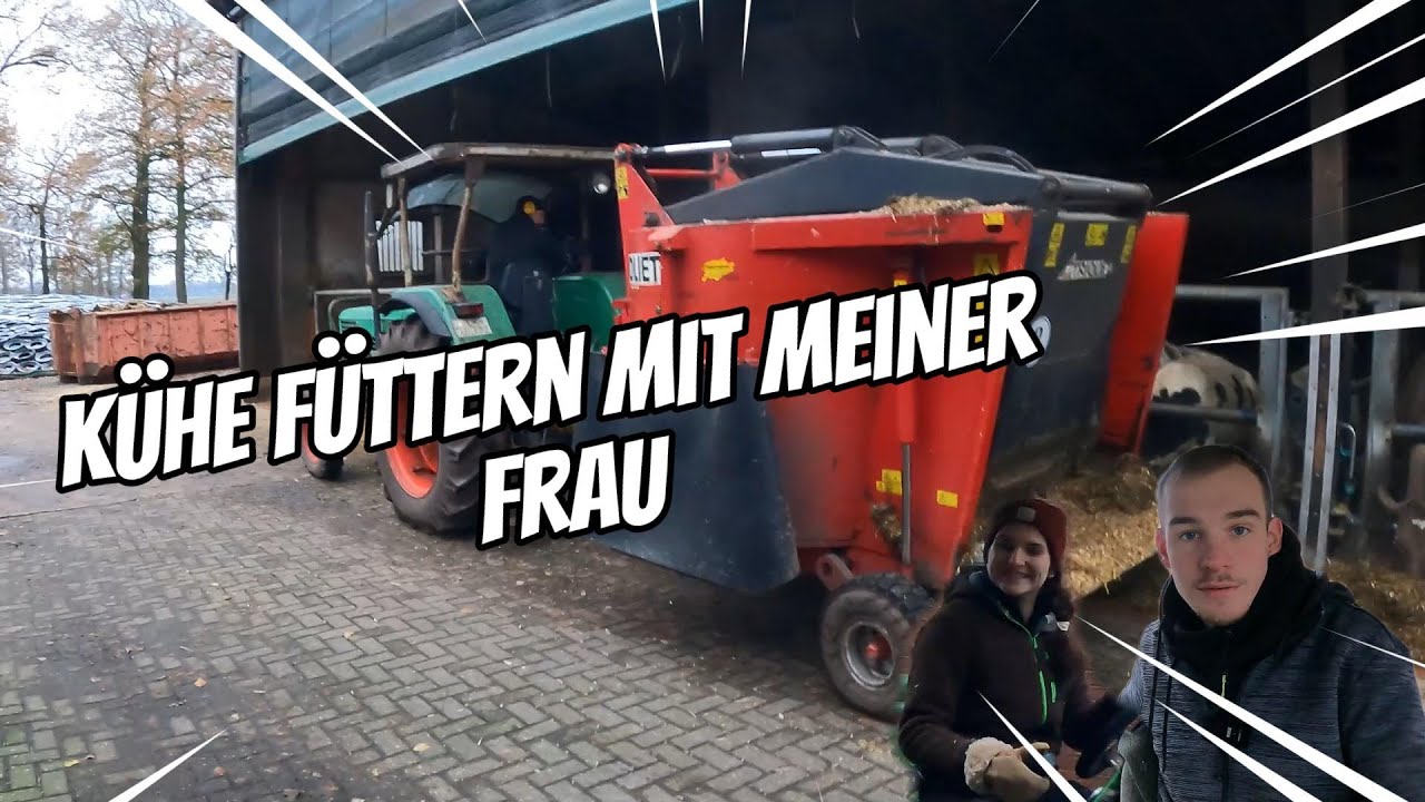 #vlog90 Teamarbeit auf dem Bauernhof: Rinder füttern mit meiner Frau