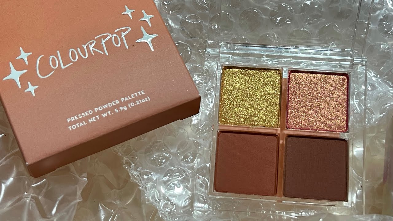 Colourpop Unboxing - Eyeshadow Quad #Mocktail Swatch