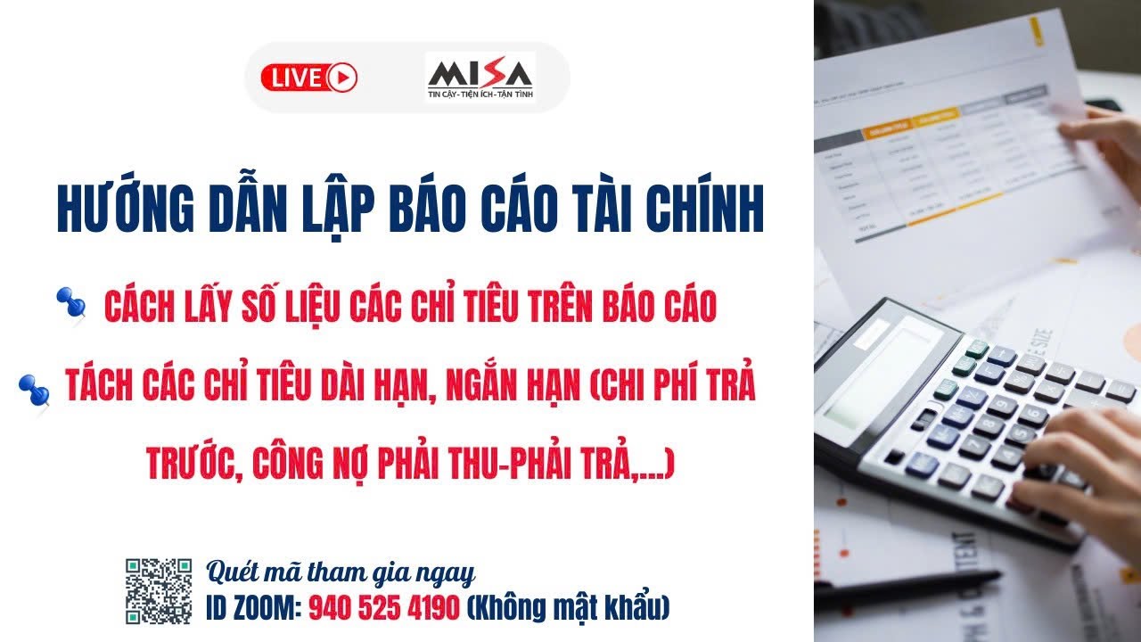 HƯỚNG DẪN LẬP BCTC 2025 /  LẤY SỐ LIỆU TRÊN CÁC CHỈ TIÊU