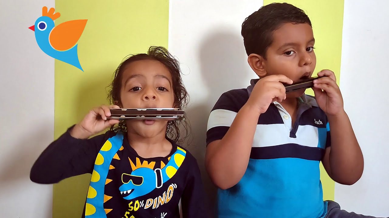 Two Little Boys Playing Mouth Organ | Best Online Harmonica Song by Little Cute Kids | PatikmKids