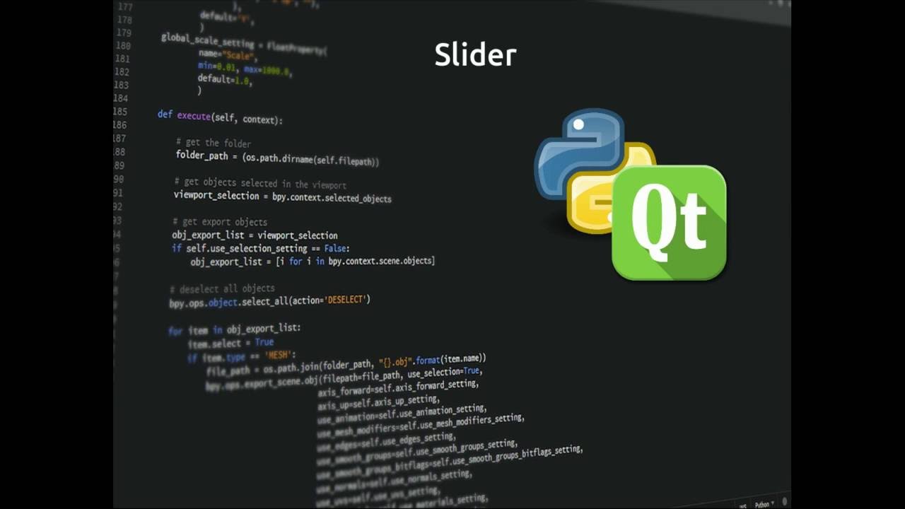 PyQt5 Lesson 8 Slider