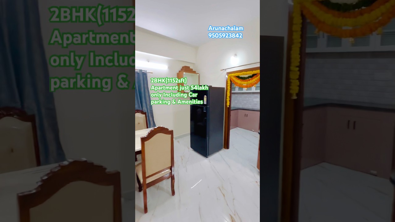 2BHK (1152 sft) Apartment just 53 lakhs Only including Car parking & Amenities