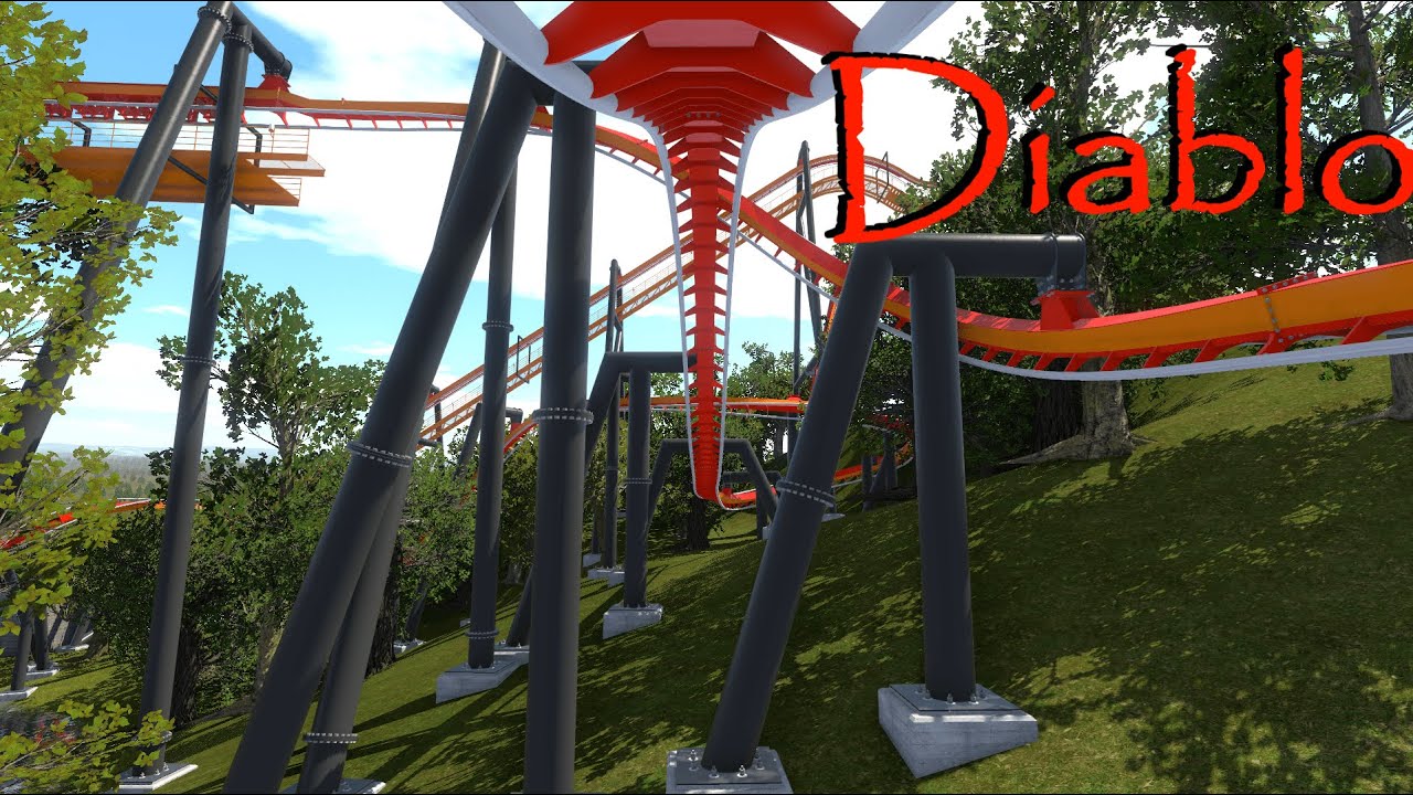 [Diablo] - Tallest, Longest, and Fastest B&M Hyper Inverted Coaster POV (No Limits 2)
