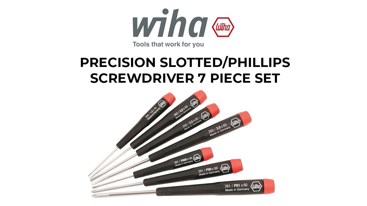 Wiha Tools Precision Slotted/Phillips Screwdriver 7 Piece Set