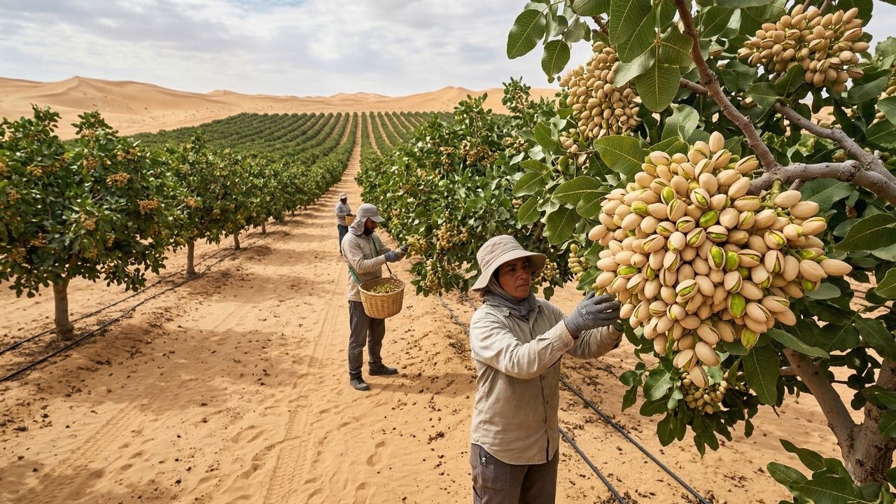 Como se Cultiva Pistache no Deserto - Da Floração à Colheita!